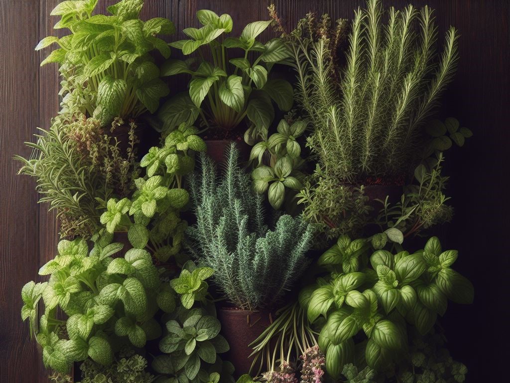 Jardín Vertical de plantas aromáticas